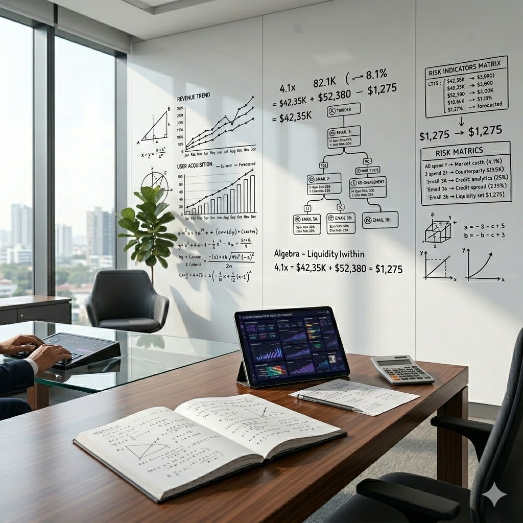 Student working on math problems